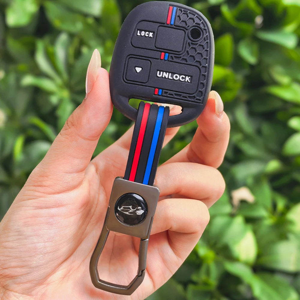 2 Buttons Silicone Car Key Fob Case Cover Keychain For TOYOTA CAMRY RAV4 Corolla PRADO YARIS Tarago For LEXUS view 2