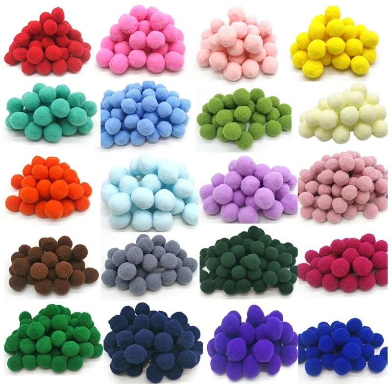 8/10/15/20/25/30mm Pom Pom palle di pelliccia Mini pon pon morbidi soffice palla di peluche dimensioni assortite colori pompon fai da te decorazioni