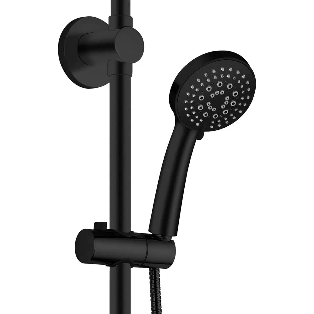 Matte Black 8 Rain Shower with 5-Function Handheld, Sprayer, 3 Body Jets, Slide Bar, 2.5GPM