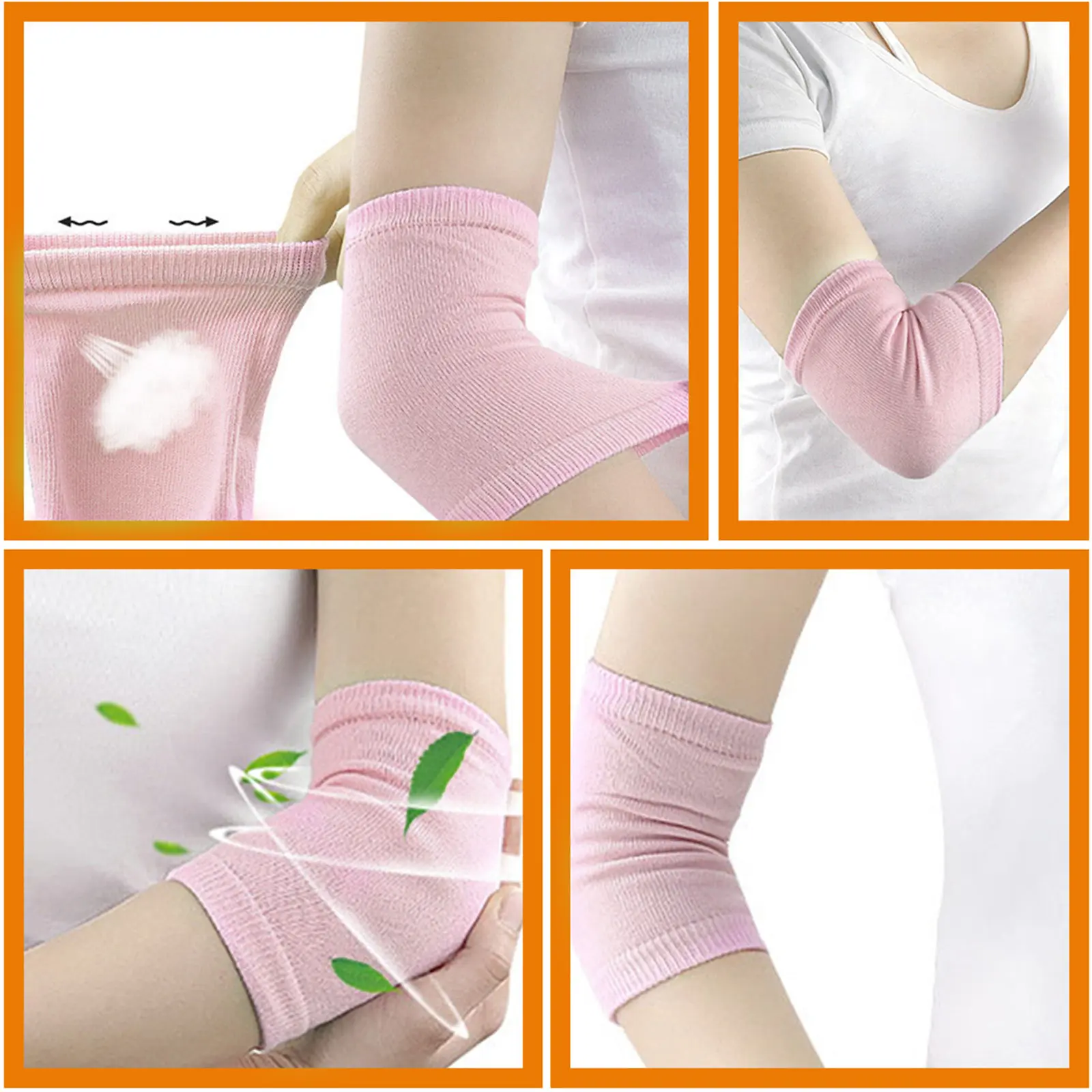 1Pair Moisturizing Gel Covers Crack Prevention Soft Elastic Sleeves Skin Care Gel Pads Washable Reusable for Rough Dry