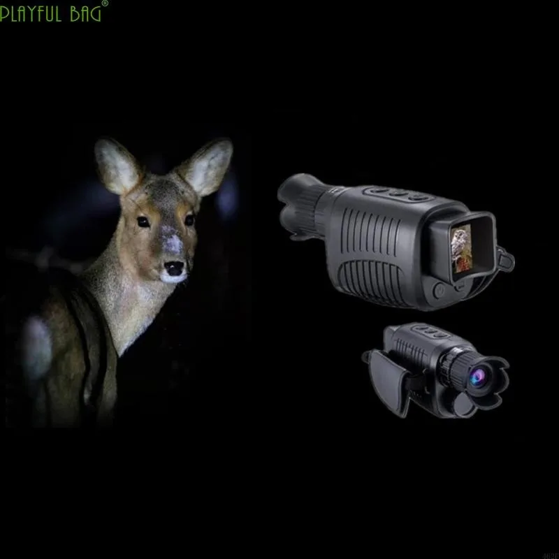 Monoculaire de visibilité nocturne 10XZoom, pour la chasse et l'observation des animaux, enregistreur vidéo jouet 300-500m