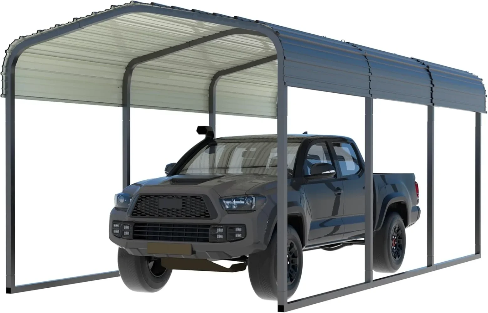 

10' x 15' Carport, Metal Carport with Heavy Duty Steel Roof, Upgraded Large Outdoor Carport Canopy, Car Port for Car