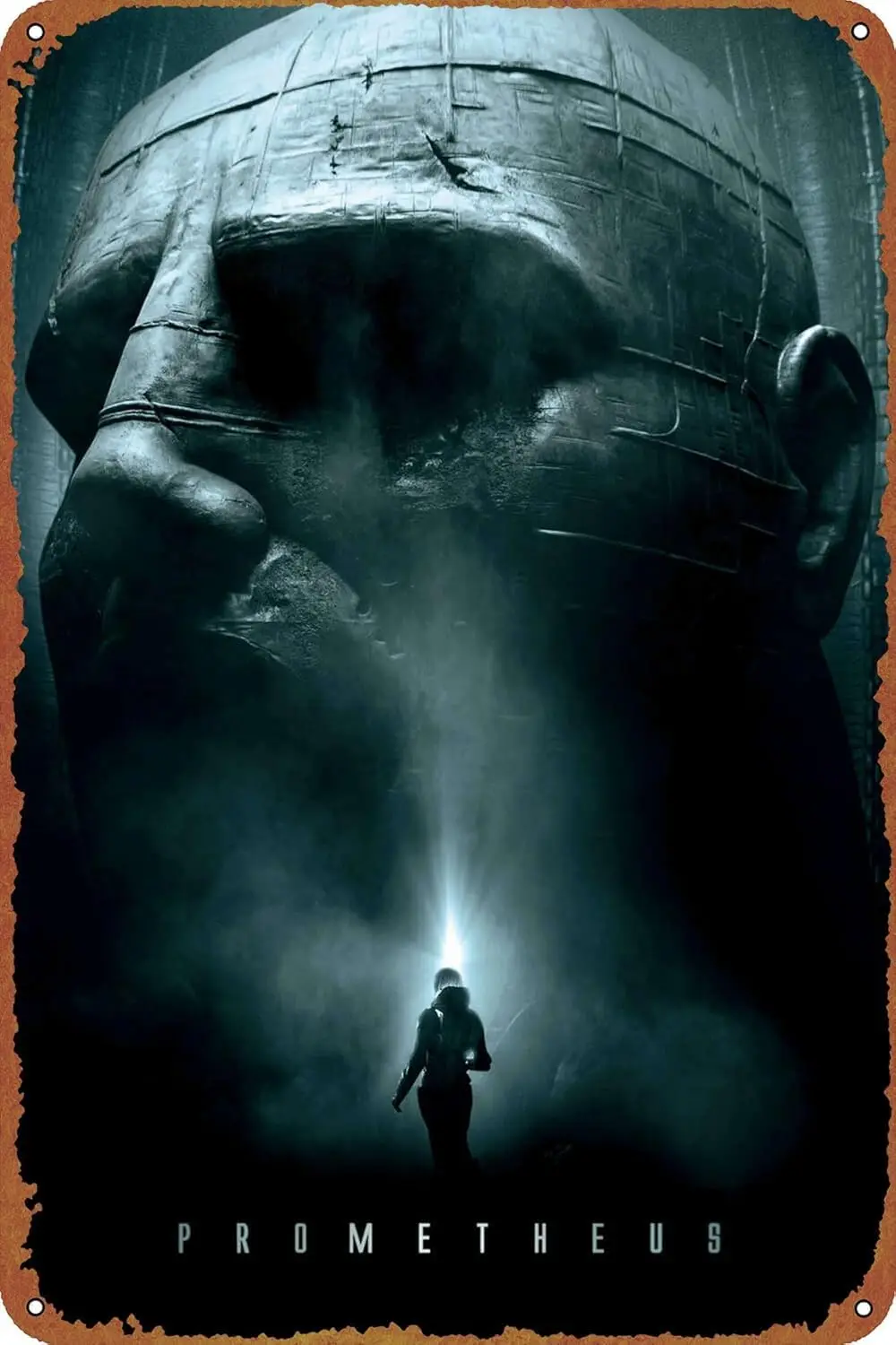 Póster de la película Prometheus, cartel de metal vintage para el hogar, jardín, bar, restaurante, cafetería, oficina, tienda, decoración de pared retro divertida, 12 carteles