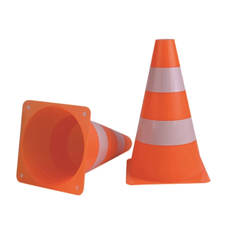 Safety Warning Roadblocks 23CM Traffic Cone Football Soccer Club Standing Block Reflective Sheet Road Sign Coaching Sports Cone