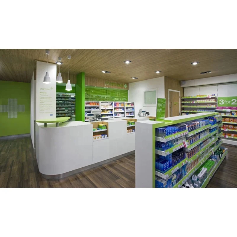 custom.Customized Medical Shop Display Furniture Pharmacy Retail Store