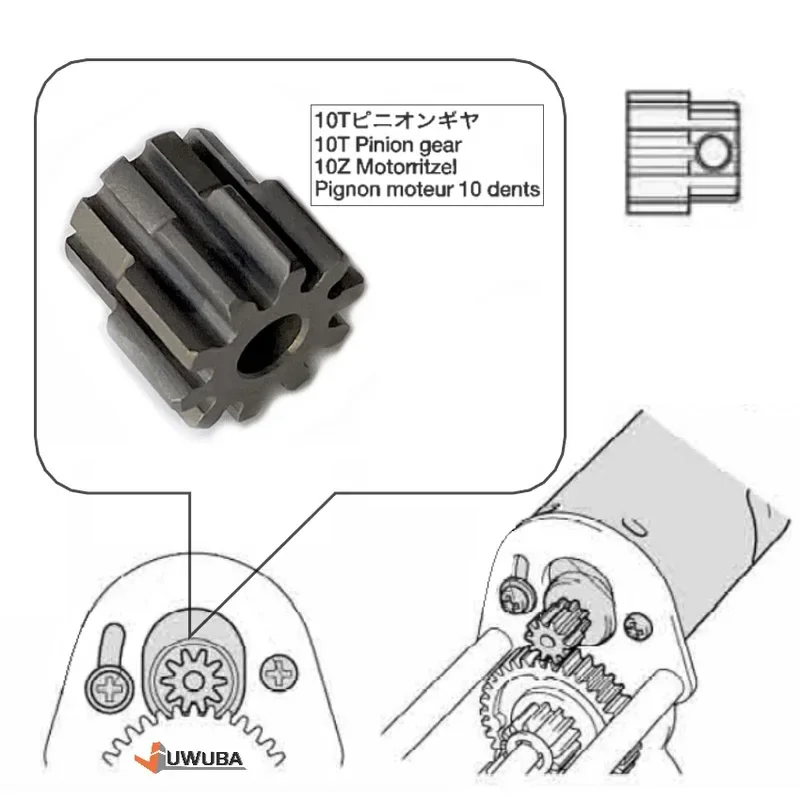 Gearbox Motor Metal Gear Universal for 1/14 Tamiya RC Truck Trailer Tipper Scania MAN Benz Actros Volvo Car Diy Parts