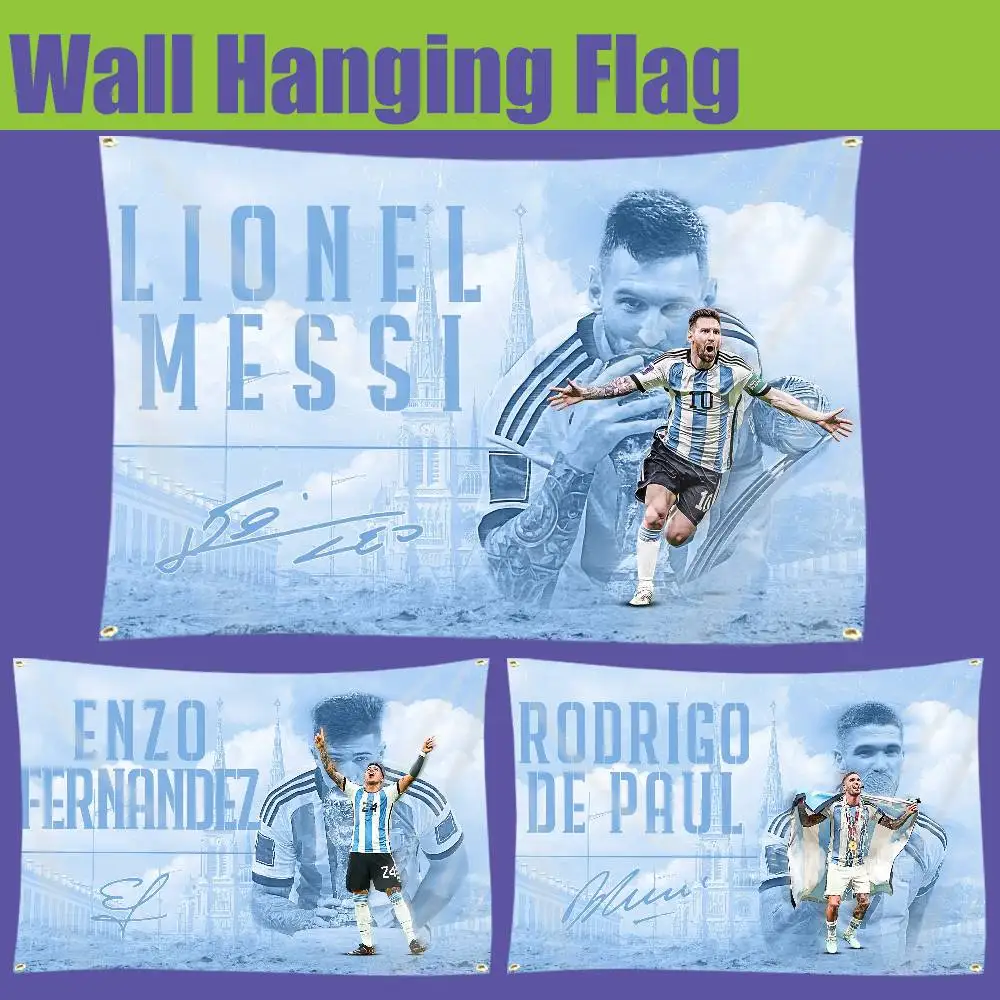 

ARC La Albiceleste A-Argentina Team Flag Banners Four Hole Flag Polyester Outdoor Decor Room Aesthetic