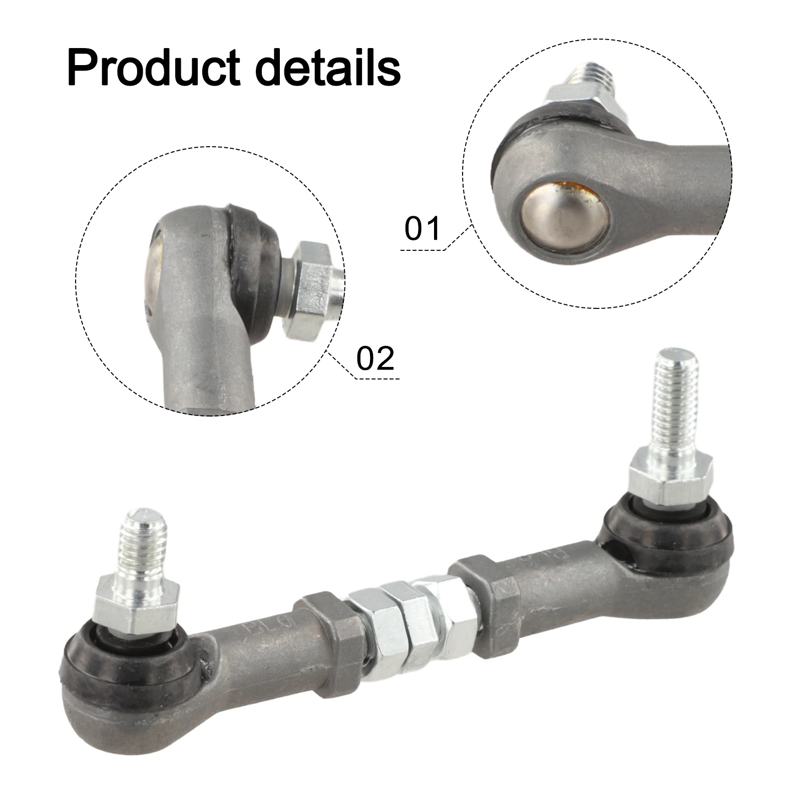 Adjustable Headlight Sensor Leveller Rod 06136-SWA-R01 For Honda For CRV 2007-2011 Metal Silver Replacement Car Exterior Parts