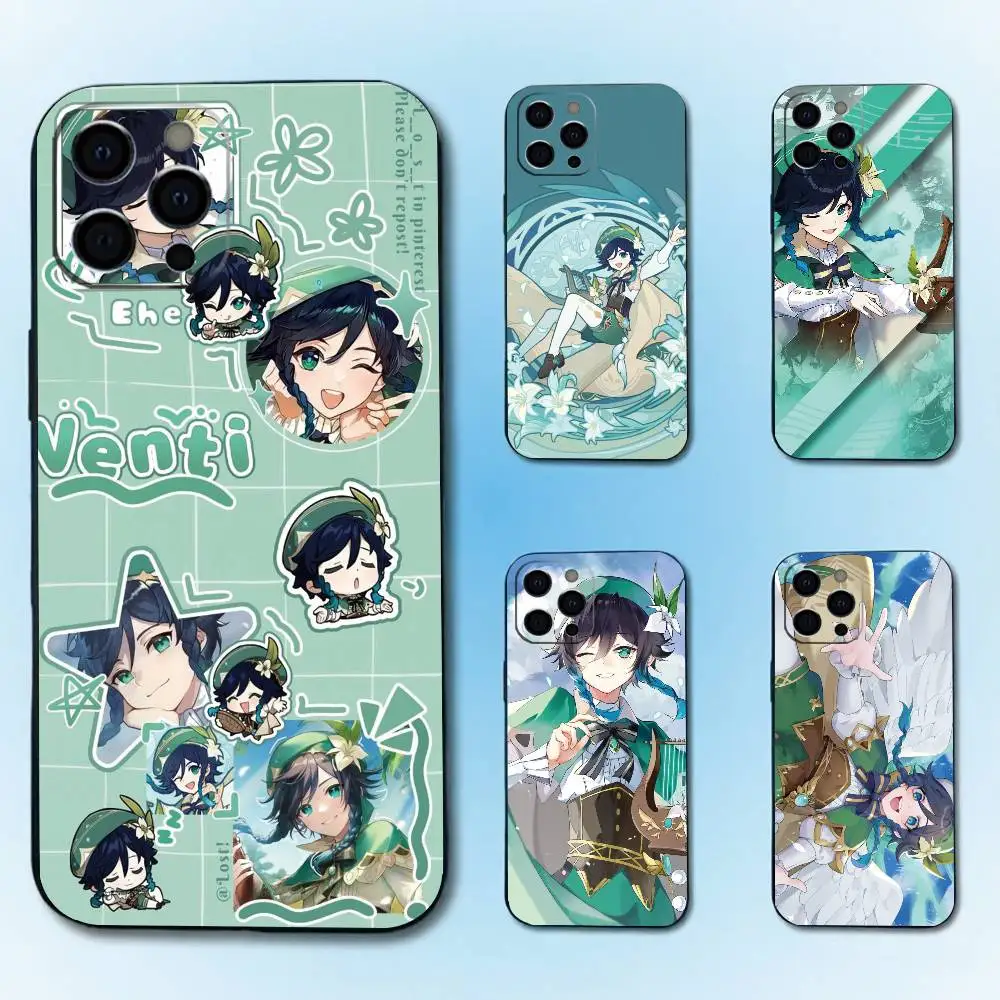 

genshin impact Venti Phone Case Silicone Soft For IPhone 17 16 15 14 13 12 11 X XR Plus Pro Max Plus