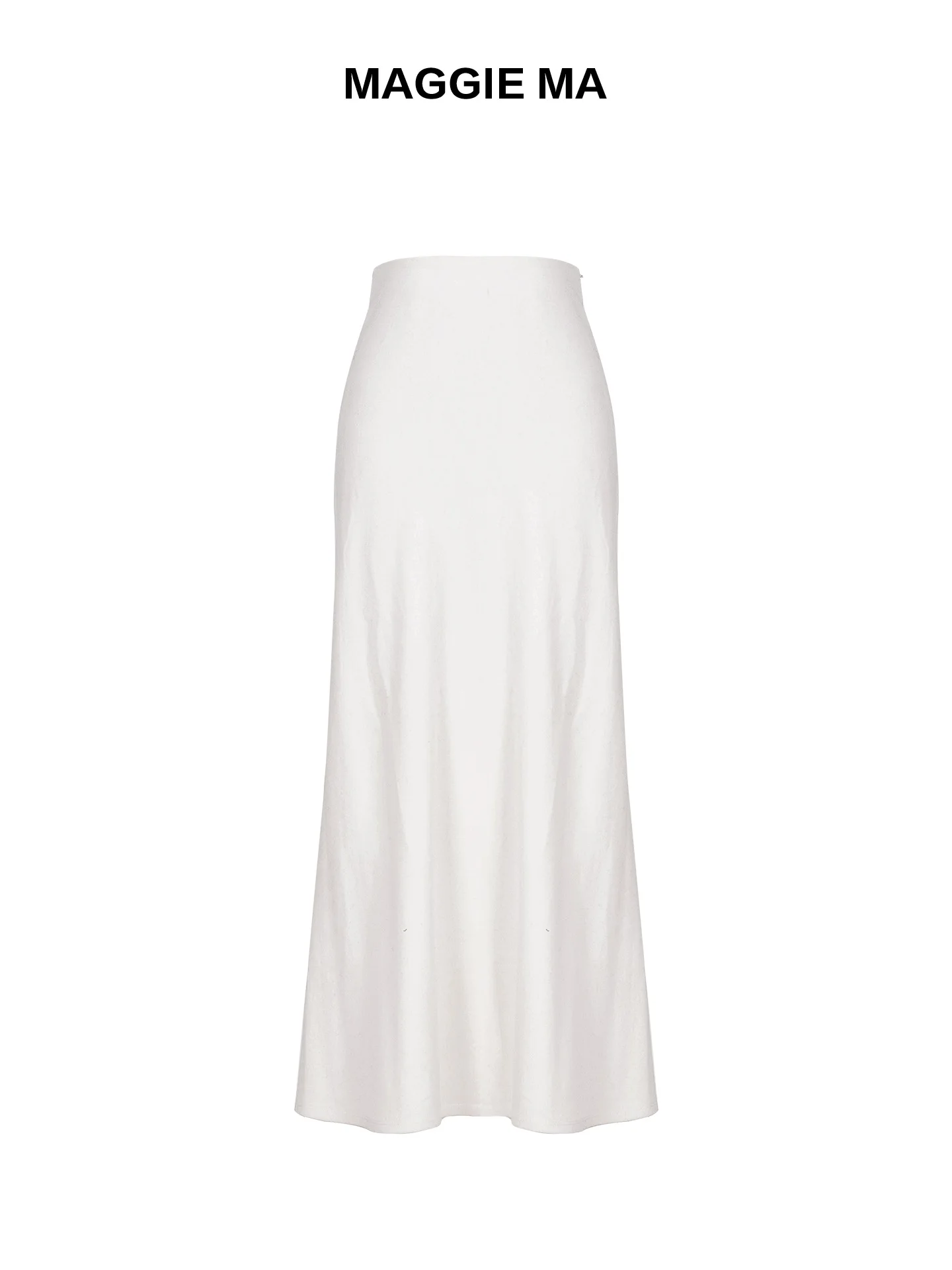 

Ele Fi Tail High Waist Pure Wool Midi Skirt Women's 808B by Maggie Ma Wrap Body Skirt Casual Sle A-Line Skirt