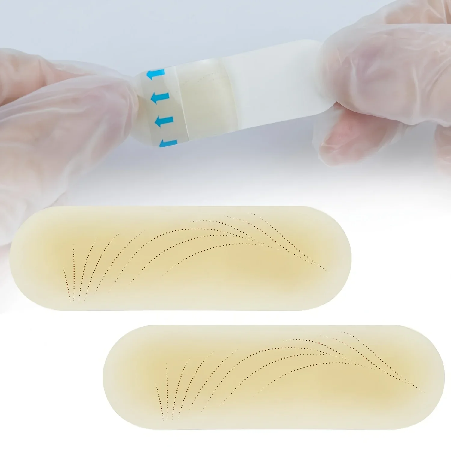 10 STKS Wenkbrauw Bandage Realistische Praktijk Wenkbrauw Tattoo Voor Beginners Precisie Brow Ontwerp, Transfer Wenkbrauw Stencils