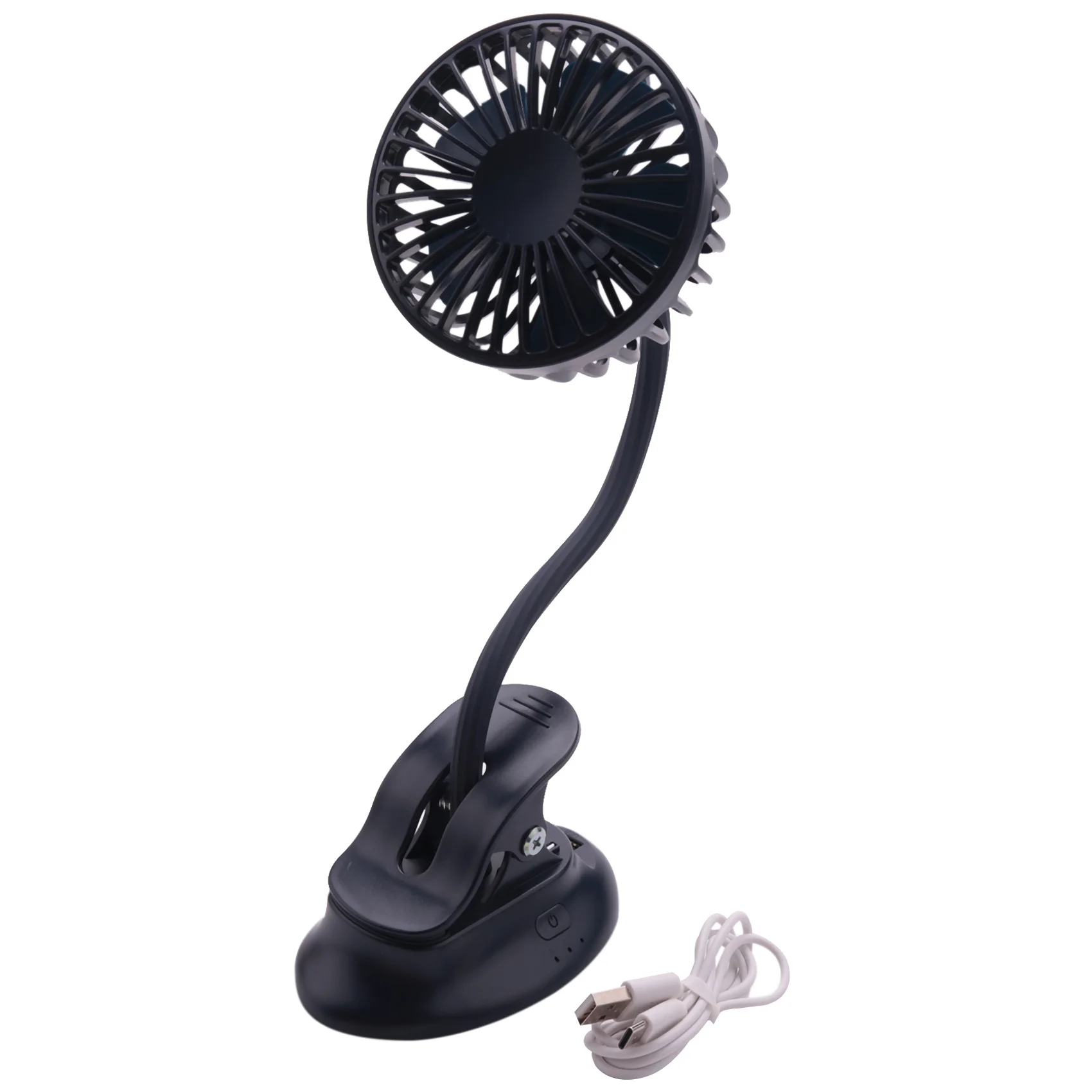 Portable Mini Clip Stroller Fan,3 Speeds Settings,Flexible Bendable Usb Rechargeable Battery Operated Quiet Desk Fan For Home