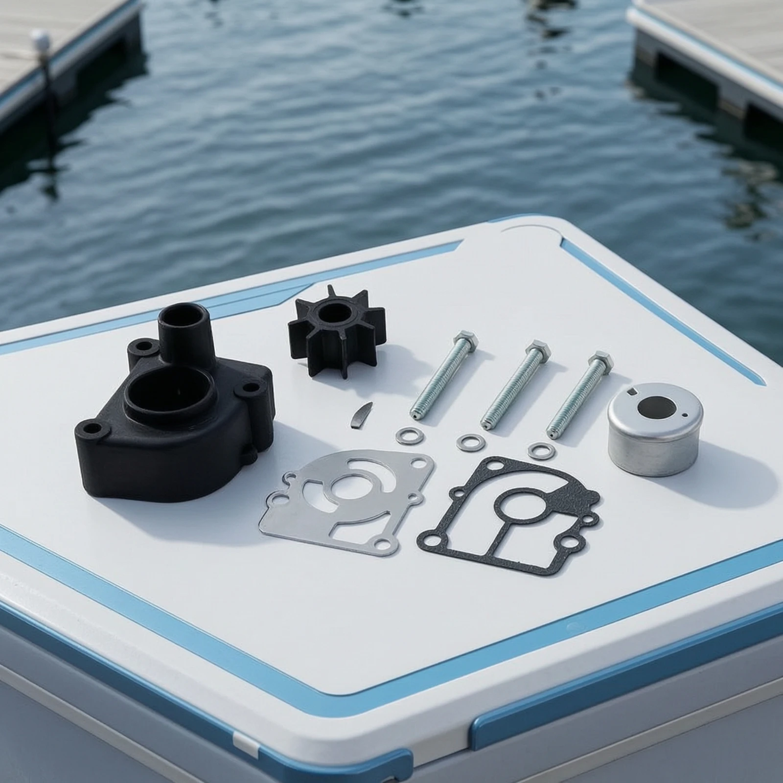 Reliable Outboard Water Pump Kit Inoxydable Impeller with Housing for 9.9 Kw 15 Kw 18 Kw Engine