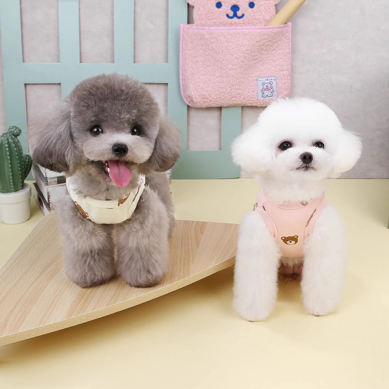 

Maltese Cute Bear Vest Pet Dog Clothes Summer Thin Pullover Small Dog Cartoon T-shirt Teddy Sleeveless Clothes