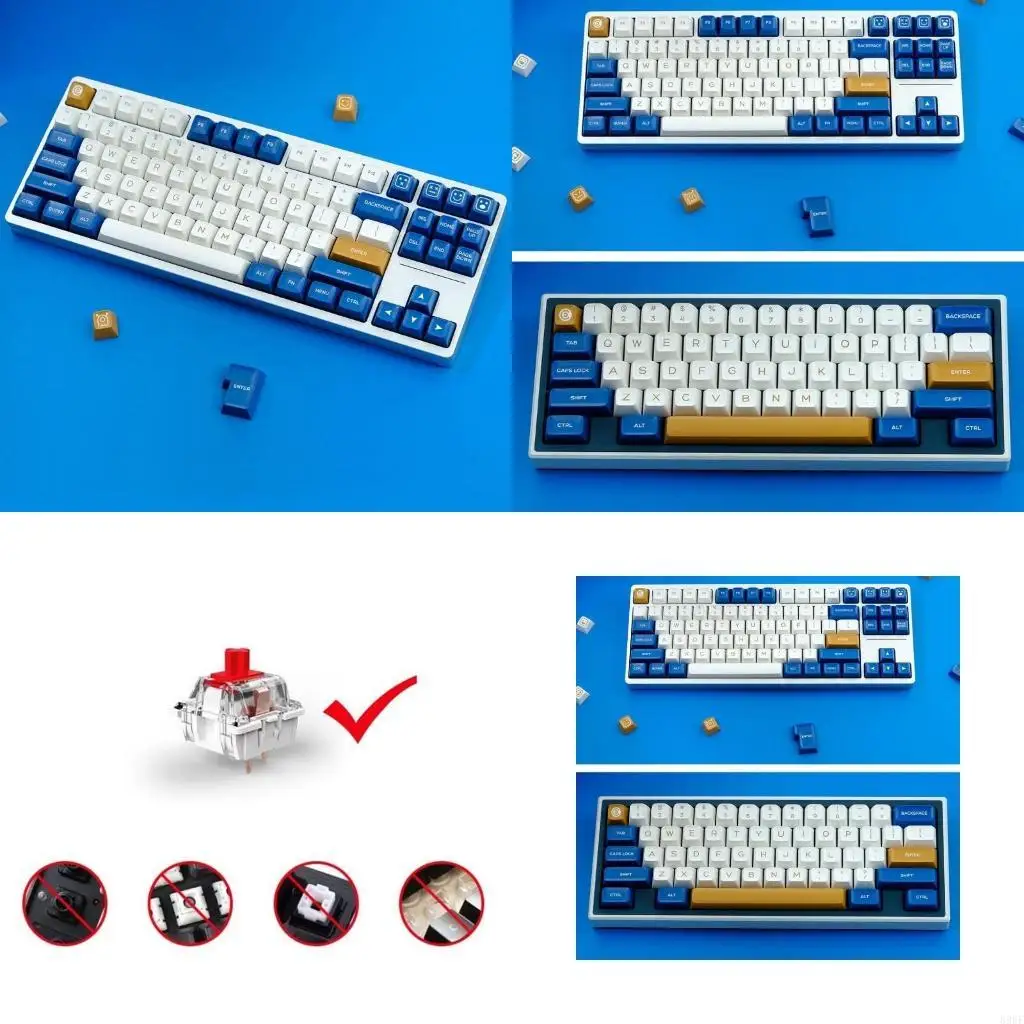

896f 160pcs Keycaps Двухцветный клавиш для 61 64 68 84 96 980 Механические клавиатуры Клавицы толстые pbt
