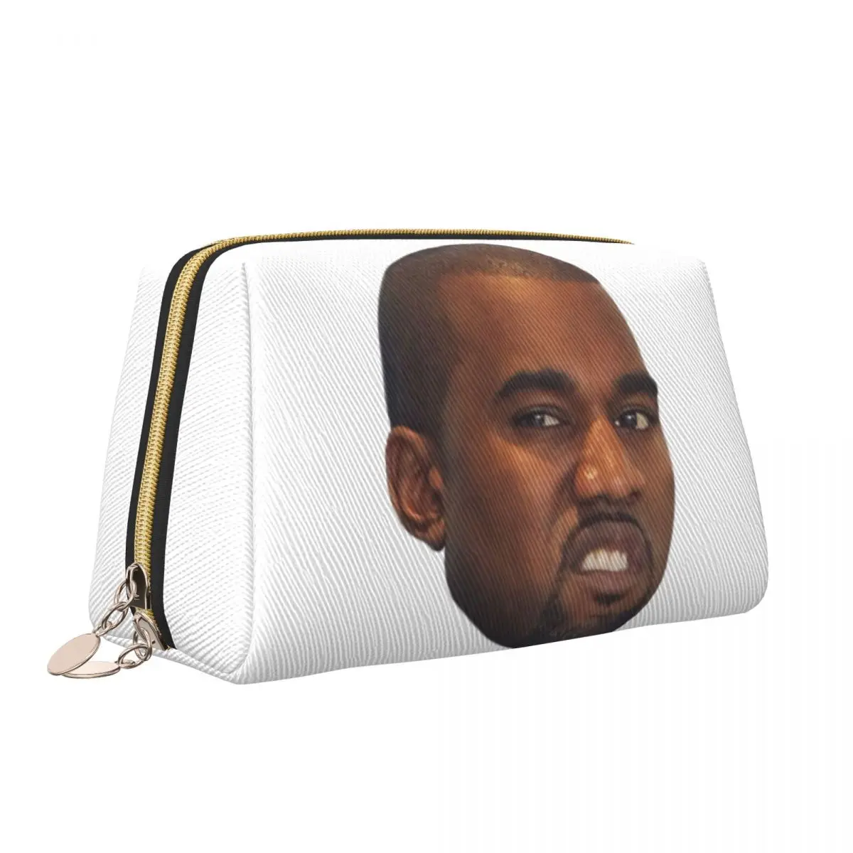 Funny Kanye West Meme Cosmetic Bag Women Cute Big Capacity Rapper Music Producer Makeup Case Beauty Storage Toiletry Bags