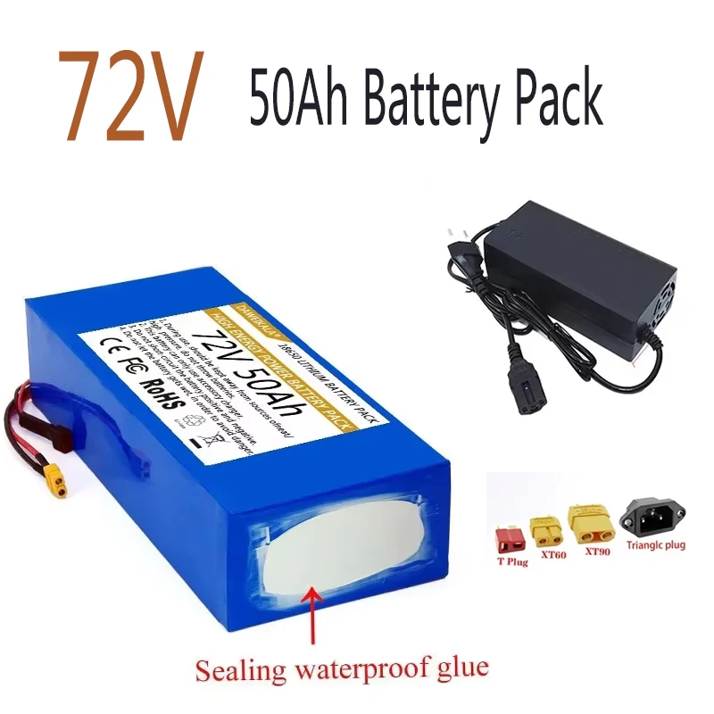 

72V 18650 Battery pack 50Ah High power with 40A BMS for Electric vehicle Electric motorcycle Energy storage power supply