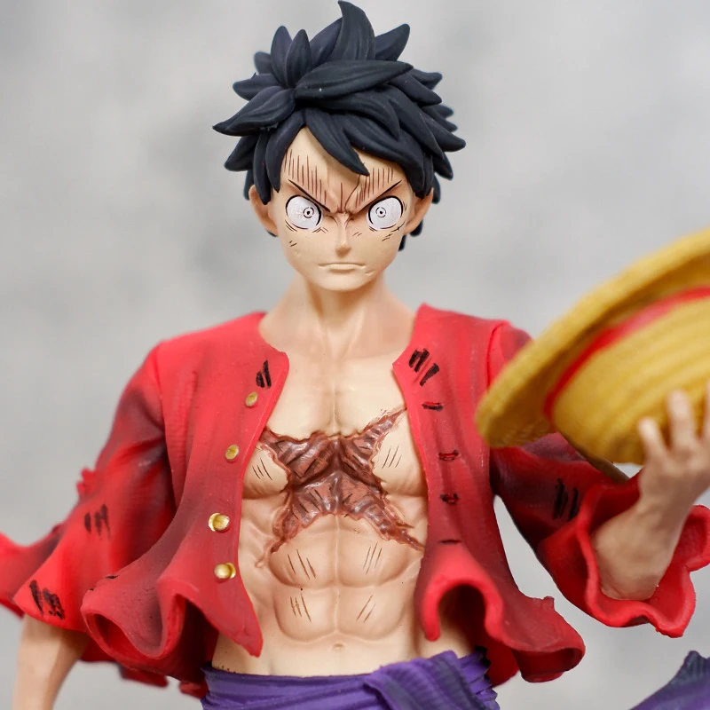Anime One Piece Luffy Action Figure Monkey D Luffy Figuras Manga Figurine 24.5cm GK Statue Model Ornaments Toys Gift for Kids