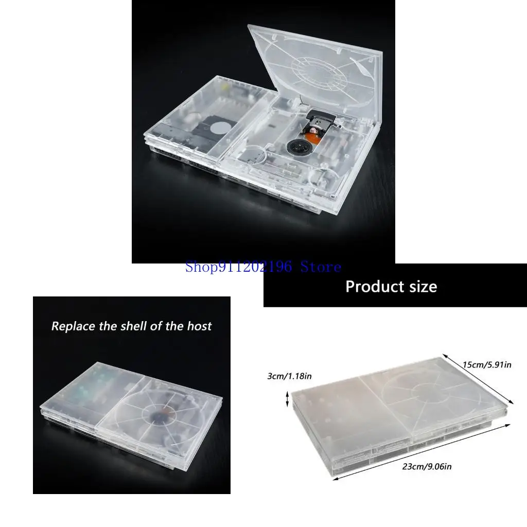 P82A Full Housing Shell für Game Console Transparent Case Ersatzabdeckung