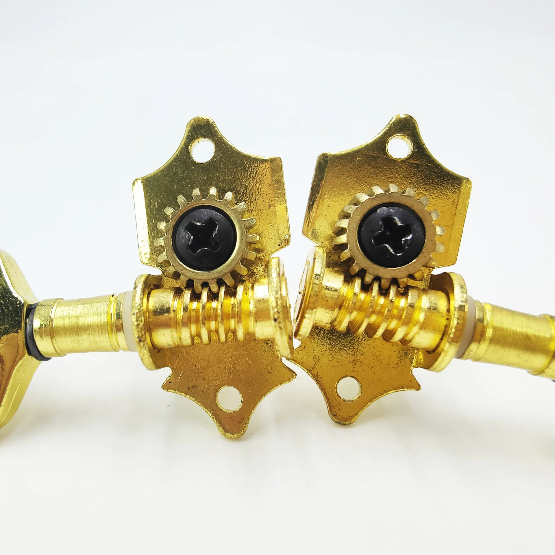 A Set of 6 Open Gear Guitar Tuners Plum Blossom Style Head Long Post Tuning Pegs for Acoustic Electric Guitar Tuners Tuners