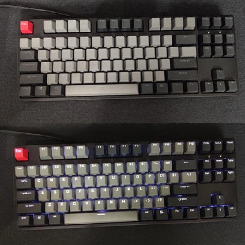 

A52B 108 Keys/set PBT Keycaps Color Matching Backlight Cover for Mechanical Keyboard