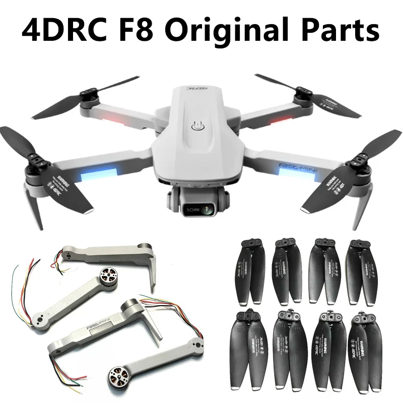 4DRC F8 Fast Mini F4 RC Drone, accesorios de repuesto, piezas de cámara, carcasa superior inferior, GPS, juego de brazo de hélice, tablero receptor controlador
