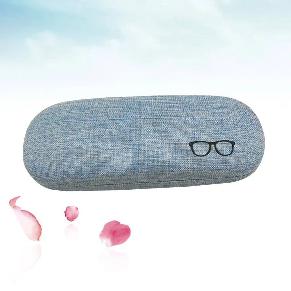 

1Pcs Durable Linen Eyeglasses Case Elegant Retro Sunglasses Box Blue Linen Glasses Case Sunglasses Box Eyewear Protector