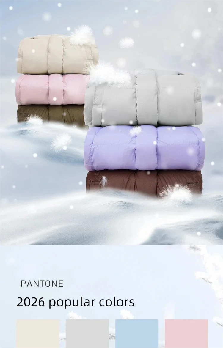 SENTUBILA Damen Winter Daunenjacke 2026 Leichte Warme Druckfreie Lose Kapuzen-Kurzdaunenjacke für Damen W54YC1882 – Detail 5
