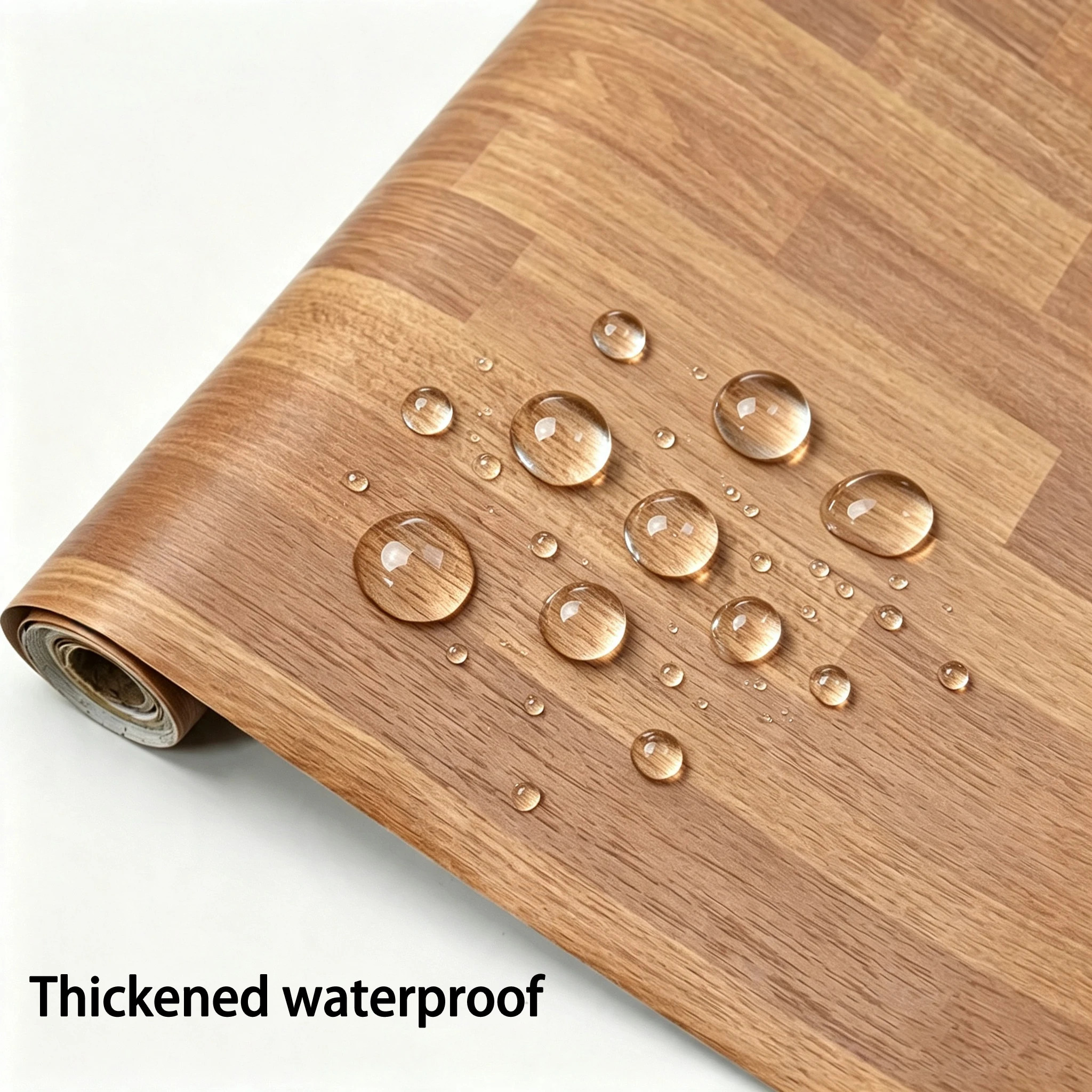 Waterproof Floor Stickers Wear-Resistant PVC Self-Adhesive Wood Grain Suitable For Living Room And Bedroom Decoration.