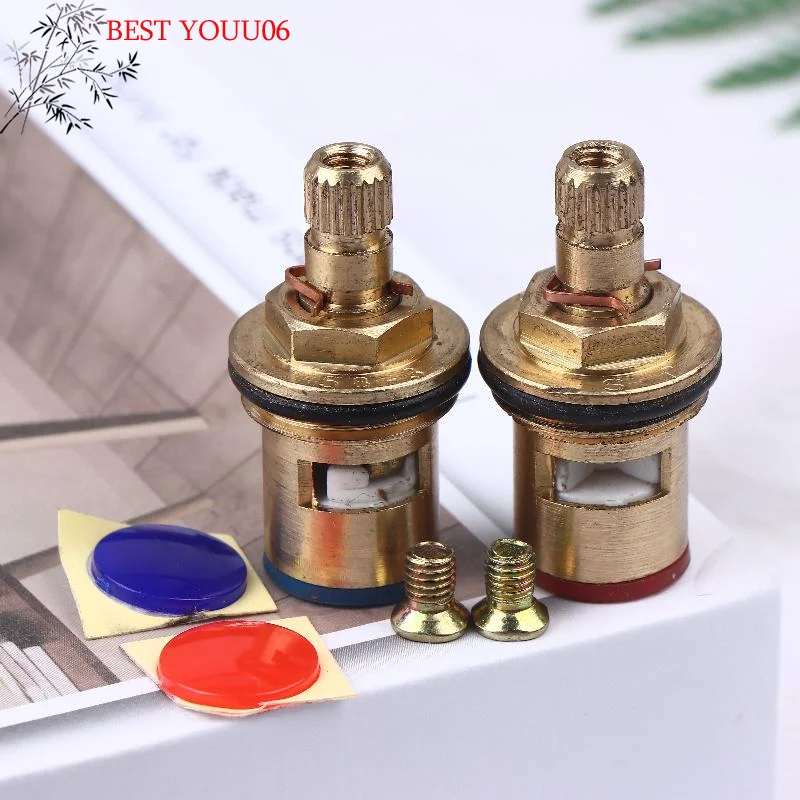(YOUU06)Universal Replacement Brass Ceramic Disc Stem Cartridge Inner Faucet Valve Tap Valves For Kitchen And Bathroom