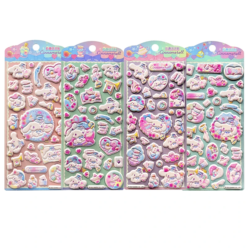 

4 шт. 3D Cinnamoroll милые наклейки мультфильм утолщенные 3d наклейки Diy дневник декоративные наклейки игрушки студенческие подарки подарки на день рождения