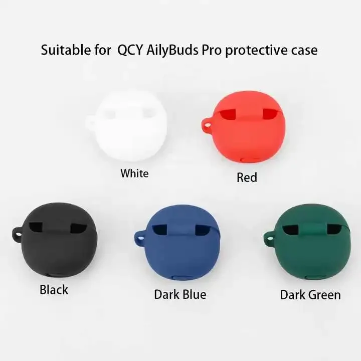 Case for QCY AilyBuds Pro + HT10 Protective Cover ring Anti-fall Soft Silicone Wireless Bluetooth Earbuds Shell Carrying