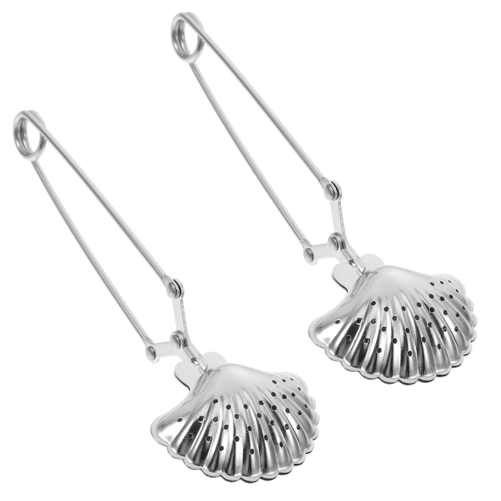

2 Pcs Tea Strainer Shell Shaped Tea Infuser Colander Filter Supplies Stainless Steel Kitchen Dining Bar Tea Strainers Infusers