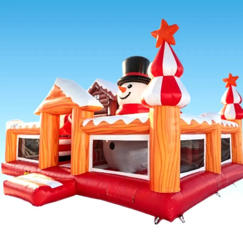 Outdoor Activity Commercial Inflatable PVC Playground Christmas Theme Fun City Castle Party Event CE Certified Easy Setup