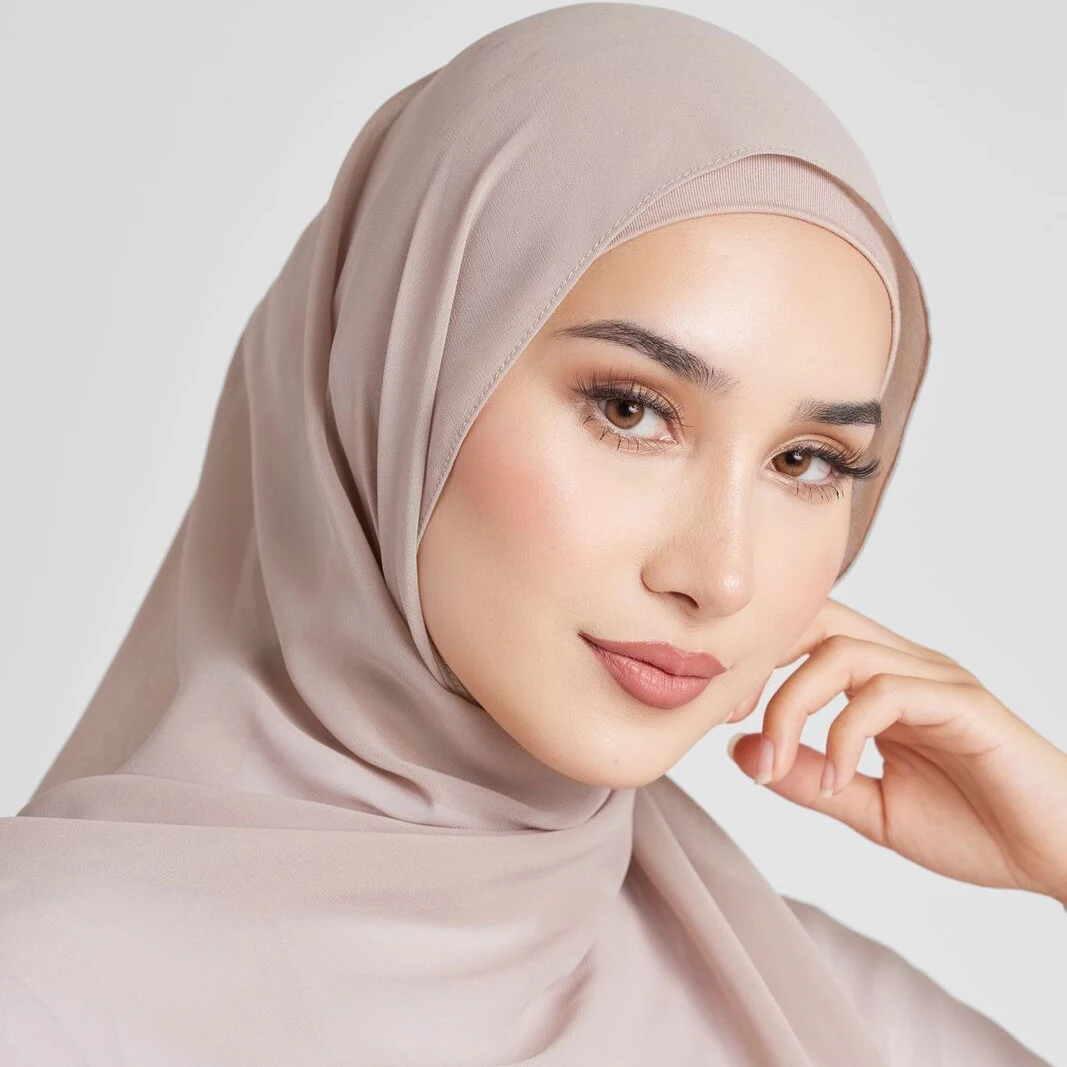

Hot Selling High Quality Premium Chiffon Scarf Stretchy Hijab Plain Head Scarves Women Hijab