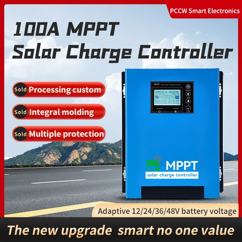 100A MPPT Solar Charge Controller 12V 24V 36V 48V LCD Display PV Panel Battery Intelligent Regulator For Lead-acid/Lithium