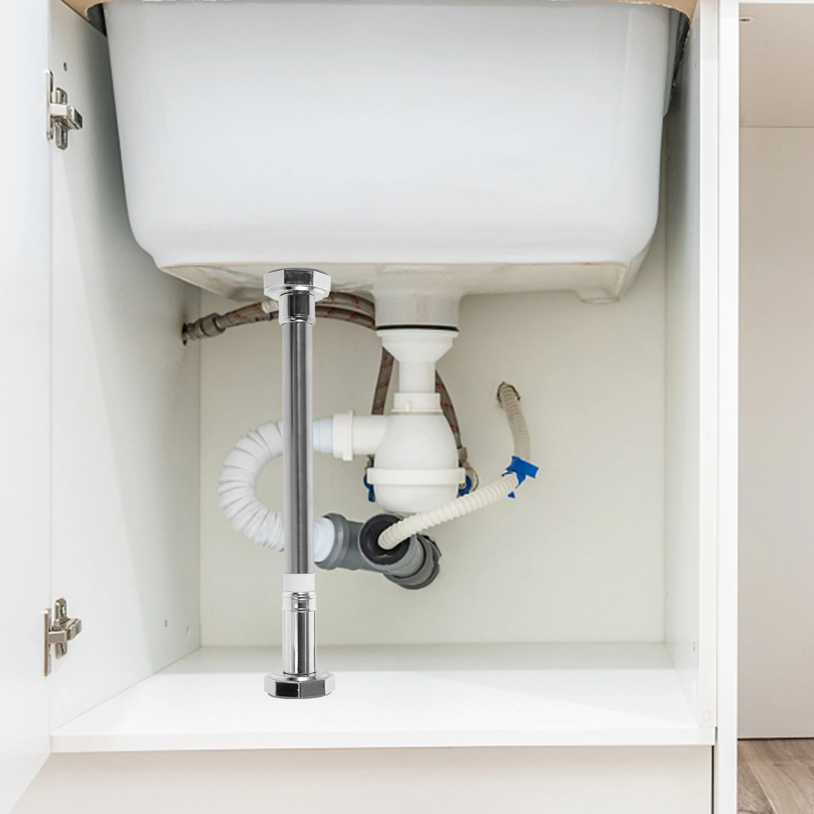 

Stainless Steel Sink Bracket Heavy Duty Retractable Undermount Kitchen Bathroom Support Holder No Drill Washbasin Fixing