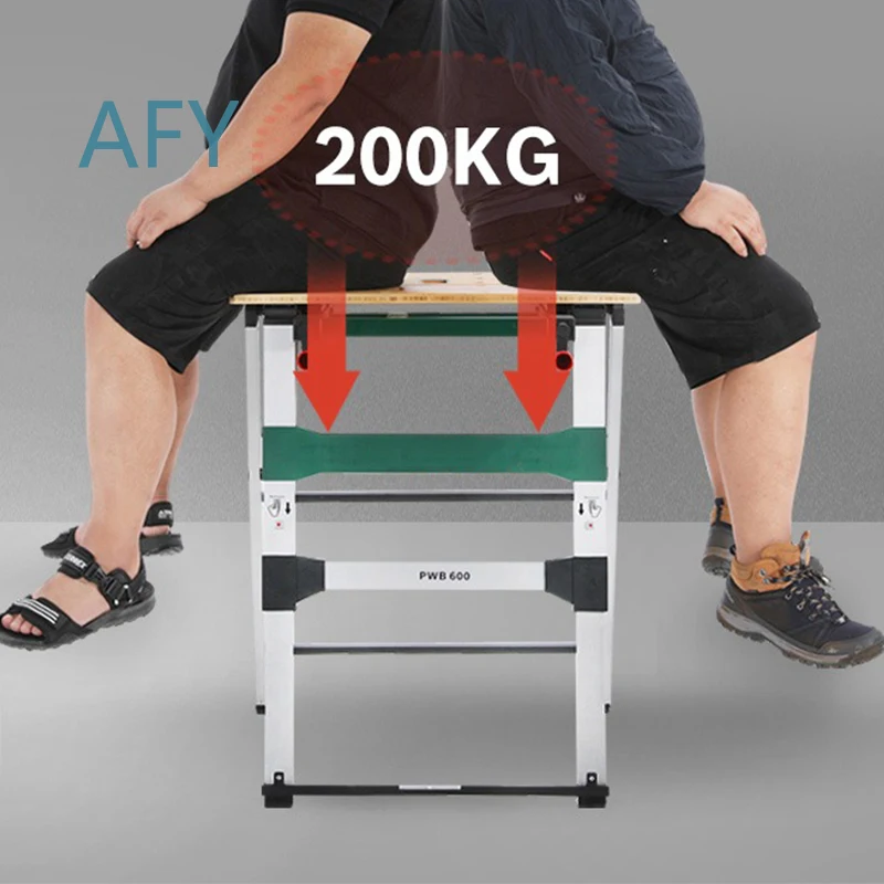 Folding Workbench for PWB600 Portable Woodworking Table with 4 Blade Clamps 200KG Load Capacity Home Garden Workshop Lift