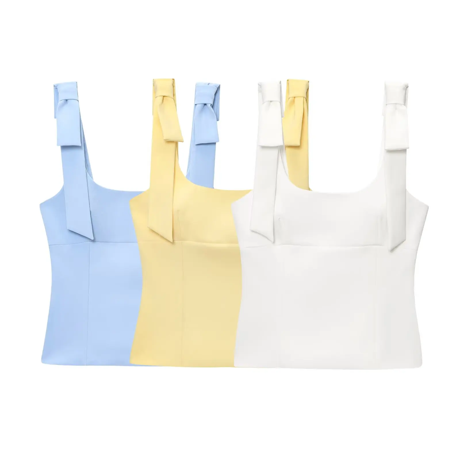 

2025 new women's clothing European and American style hot girl butterfly decoration slim square neck camisole top