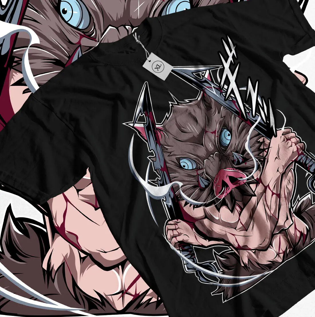 Inosuke T-Shirt Demon Slayer Kimetsu No Yaiba Anime Manga Gift Shirt All Size