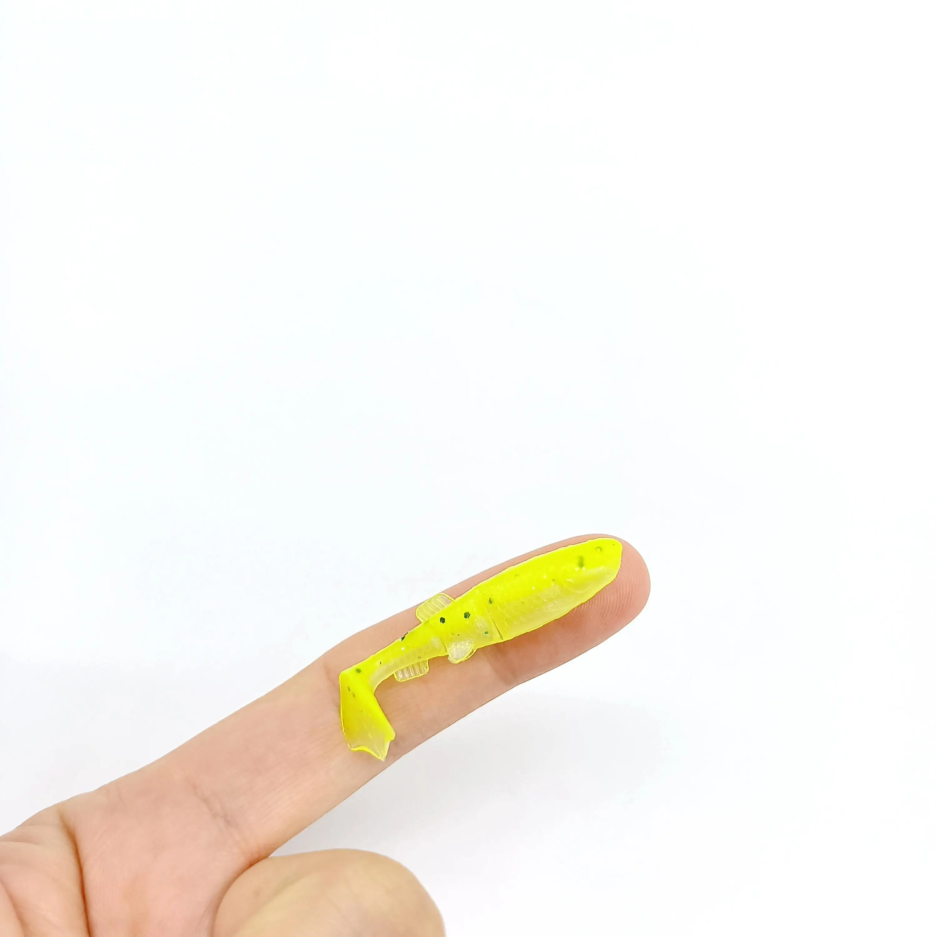 DUODUOYU 12PCS Mini T-Schwanz Weiche Angeln Locken 1g/40mm PVC Kleine Fisch Silikon Swimbait wobbler Für Hecht Bass Shad Angelgerät – Detail 10