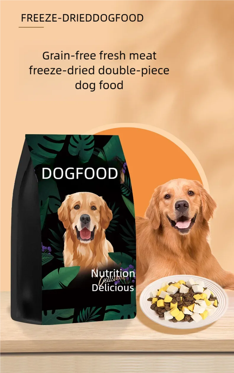 SHXI 18% alimento seco para perros a base de proteínas, alimento para perros sin cereales, adecuado para todas las etapas de la vida, frescos o materias primas