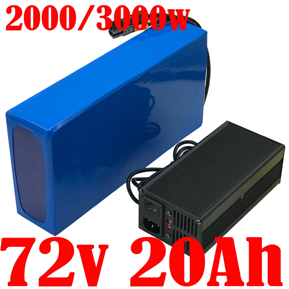 

72V Battery Pack 72V 3000W 2500W 2000W Lithium Battery Pack 72V 20AH 18AH 15AH 13AH 10AH Electric Bike Li-ion Scooter Battery