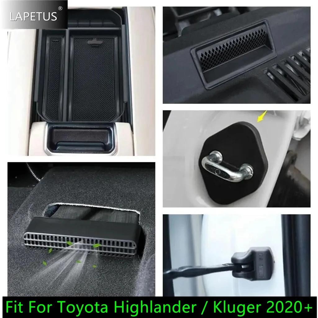 

Central Storage Box Engine Air Intake Seat Under Air Outlet Door Lock Stop Rust Cover For Toyota Highlander / Kluger 2020 - 2024