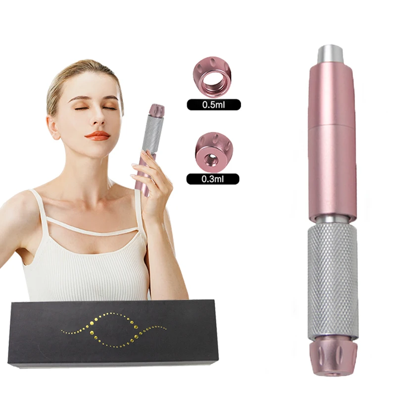 Pink&White Continuous Mist Gun Remove Wrinkles Enhance Facial Lines Deep of Injection on:1-3MM Fill in Facial Depressions
