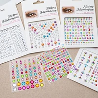 1Pcs Face Diamond Gem Sticker 5D Colorful Rhinestone Tattoo Stickers Fo Festival Nail Body Makeup Bling Jewelry DIY Face Sticker 2