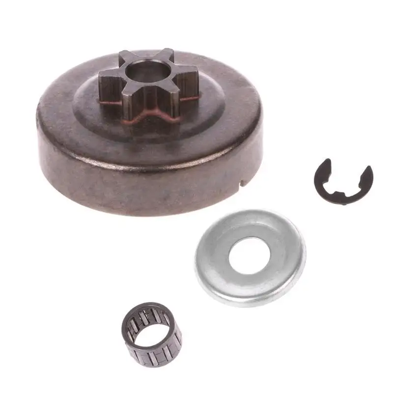 

Y1UD Звездочка барабана сцепления бензопилы 3/8 6T Шайба E-Clip Комплект для MS170 180 деталей