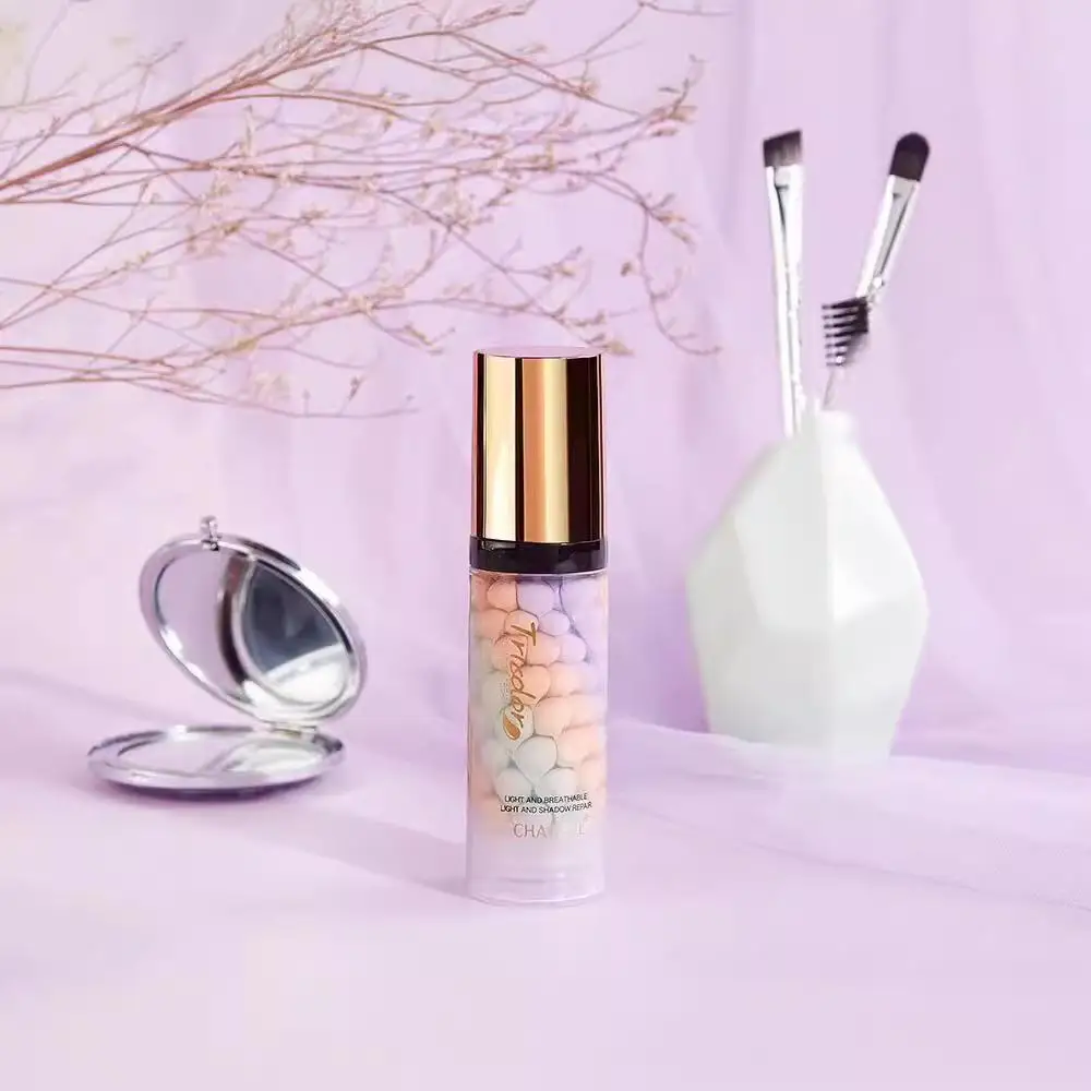 Corrector líquido de tres colores, loción de aislamiento mixto, Base para poros y cara, Base de maquillaje hidratante para la piel, Invis brillante J4D3