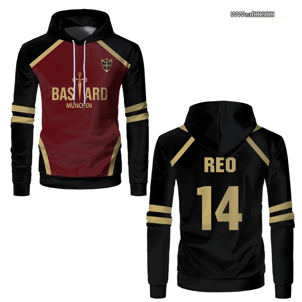 ジャージブルーロックアニメバスタードミュンヘン 3d プリントパーカー男性女性ファッションアウトドアスポーツパーカートレーナーティーンコートジャケット新