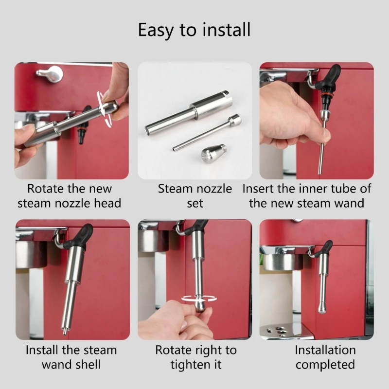Metal Steam Nozzle Coffee Machine Component for EC685 Espresso Machines Offers Steam Output and Consistent Results